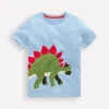 Oberteile & T-shirts | Boden Bouclé-T-Shirt-Gletscherblau Dino GletscherblauDino