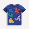 Oberteile & T-shirts | Boden Bouclé-T-Shirt-Segelblau, Hunde Segelblau,Hunde