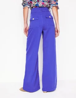 Hosen | Boden Brompton Hose mit weitem Bein-Leuchtendes Blau LeuchtendesBlau