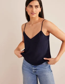 Oberteile | Boden Camisole-Oberteil aus Seide-Aqua Marine Marl AquaMarineMarl