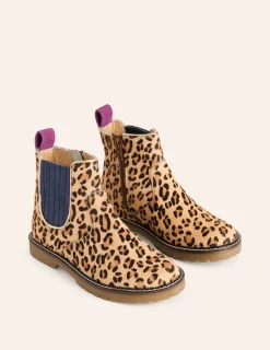 Schuhe, Turnschuhe & Sandalen | Boden Chelsea-Stiefel aus Leder-Mohair, Leopardenmuster Mohair,Leopardenmuster