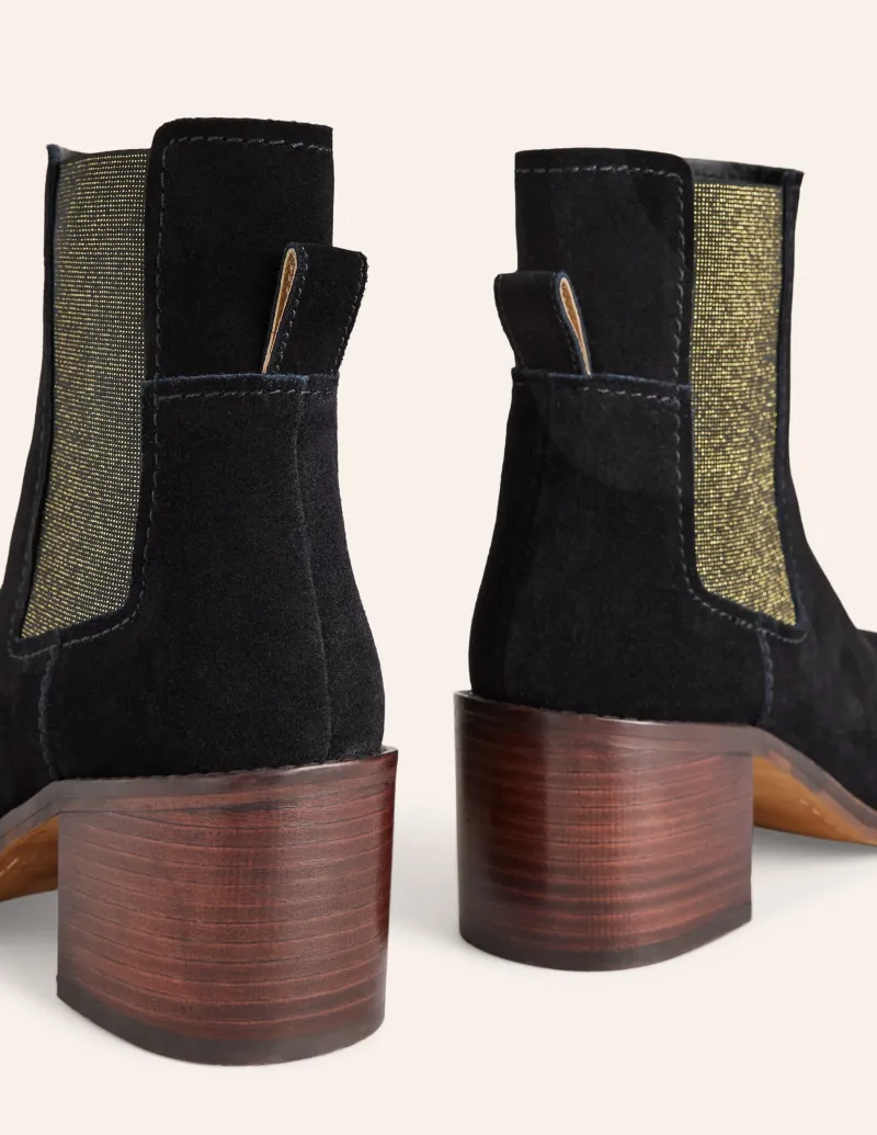 Stiefel | Absatzschuhe | Boden Chelsea-Stiefel mit Blockabsatz- Schwarz