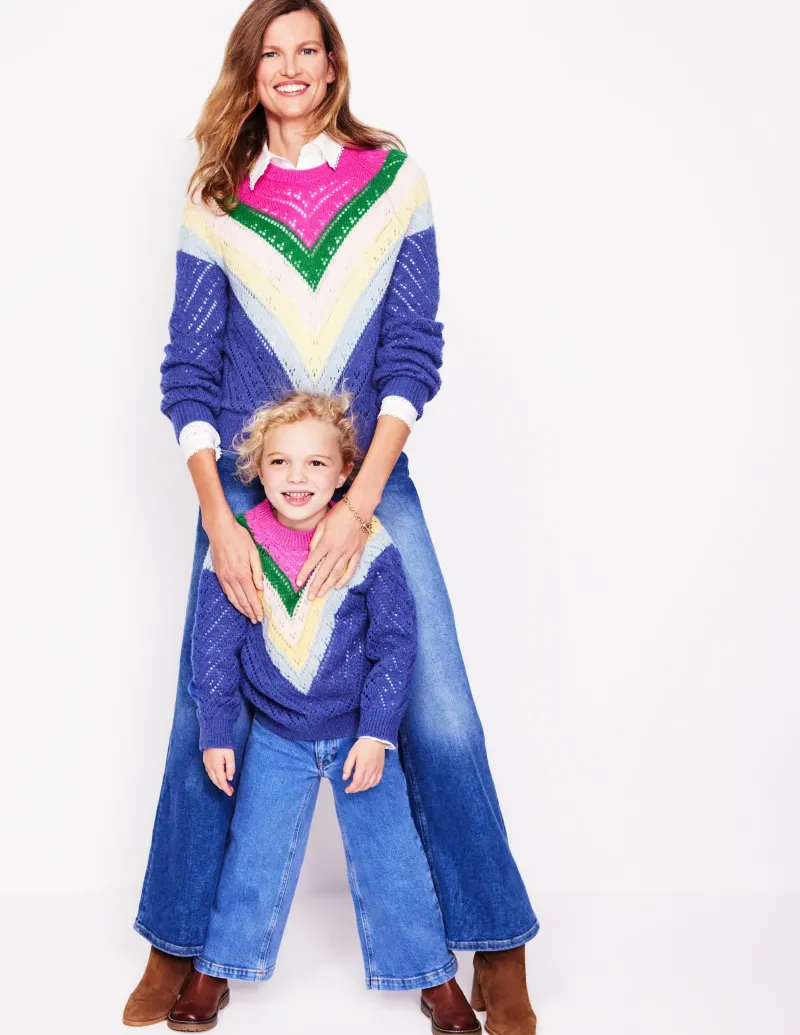 Pullover & Strickjacken | Boden Chevron-Pullover-Blau/Rosa Chevron Blau/RosaChevron