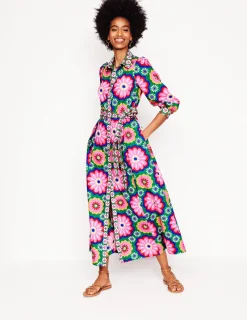 Kleider & Jumpsuits | Kleider In Petite | Boden Clara Hemdblusenkleid aus Baumwolle-Bunt, Geblümte Kachel Bunt,GeblümteKachel