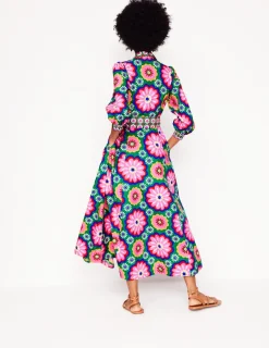 Kleider & Jumpsuits | Kleider In Petite | Boden Clara Hemdblusenkleid aus Baumwolle-Bunt, Geblümte Kachel Bunt,GeblümteKachel