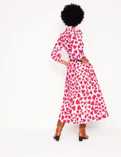 Kleider & Jumpsuits | Kleider In Petite | Boden Clara Hemdblusenkleid aus Baumwolle-Naturweiß, Herzcluster Naturweiß,Herzcluster