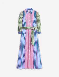 Kleider & Jumpsuits | Kleider In Petite | Boden Clara Hemdblusenkleid aus Baumwolle-Rosarot, Rot Streifen Rosarot,RotStreifen