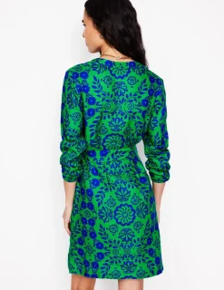 Kleider & Jumpsuits | Boden Cleo Leinenkleid mit Bindegürtel-Aleo, Strukturierte Wiese Aleo,StrukturierteWiese