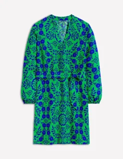 Kleider & Jumpsuits | Boden Cleo Leinenkleid mit Bindegürtel-Aleo, Strukturierte Wiese Aleo,StrukturierteWiese