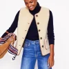 Blazer | Mäntel & Jacken | Boden Clerkenwell Teddyfellweste mit Knöpfen-Bunt, Stroh Bunt,Stroh