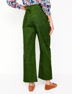 Jeans | Boden Cord-Jeans mit hohem Bund und geradem Bein- Promenadengrün