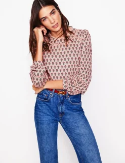 T-shirts & Tops | Oberteile | Boden Daisy Langärmeliges Oberteil-Milchshake, Kamelienstempel Milchshake,Kamelienstempel