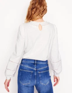 T-shirts & Tops | Oberteile | Boden Daisy Langärmeliges Oberteil- Weiß