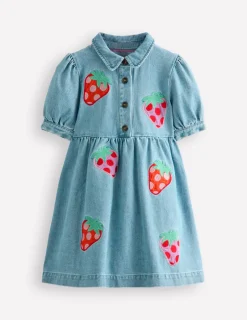 Kleider | Boden Denim-Hemdblusenkleid-Medium Vintage Denim Erdbeere MediumVintageDenimErdbeere