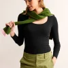 T-shirts & Tops | Oberteile | Boden Doppellagiges Oberteil mit tiefem Rundhalsausschnitt- Schwarz