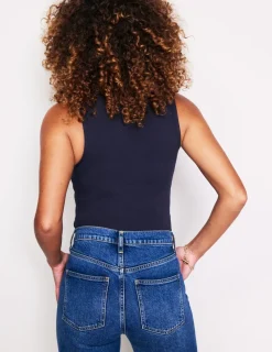 Oberteile | T-shirts & Tops | Boden Doppellagiges Top mit tiefem U-Ausschnitt- Marineblau