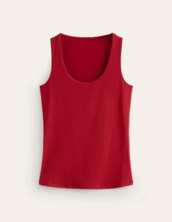 Oberteile | T-shirts & Tops | Boden Doppellagiges Top mit tiefem U-Ausschnitt-Rot Lakritz RotLakritz