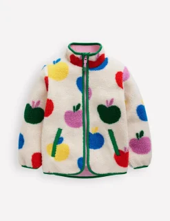 Mäntel & Jacken | Boden Eden Teddyfelljacke mit durchgehendem Reißverschluss-Bunt Große Äpfel BuntGroßeÄpfel