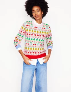 Pullover & Strickjacken | Boden Edie Fair-Isle-Pullover-Beige Meliert, Obst BeigeMeliert,Obst