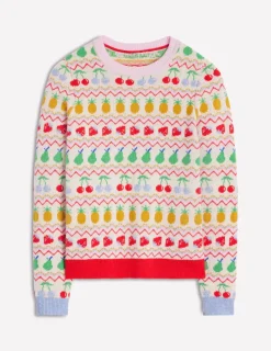 Pullover & Strickjacken | Boden Edie Fair-Isle-Pullover-Beige Meliert, Obst BeigeMeliert,Obst