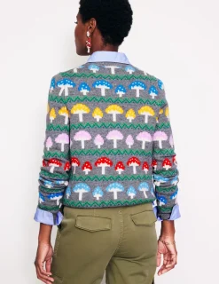 Pullover & Strickjacken | Boden Edie Fair-Isle-Pullover-Grau Pilz GrauPilz