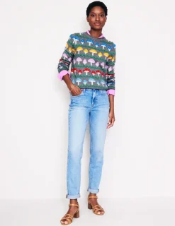 Pullover & Strickjacken | Boden Edie Fair-Isle-Pullover-Grau Pilz GrauPilz