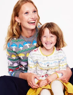 Pullover & Strickjacken | Boden Edie Fair-Isle-Pullover-Grau Pilz GrauPilz