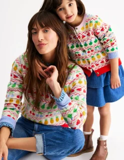 Pullover & Strickjacken | Boden Edie Fair-Isle-Strickjacke-Bunt, Früchte Bunt,Früchte