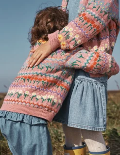 Pullover & Strickjacken | Boden Edie Fair-Isle-Strickjacke-Meerrosa Blumen MeerrosaBlumen