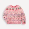 Pullover & Strickjacken | Boden Edie Fair-Isle-Strickjacke-Vintage-Rosa, Herzen Vintage-Rosa,Herzen
