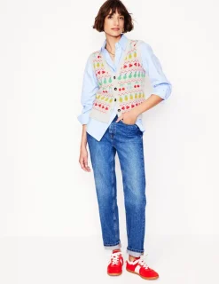 Pullover & Strickjacken | Boden Edie Fair-Isle-Weste-Beige Meliert, Obst BeigeMeliert,Obst