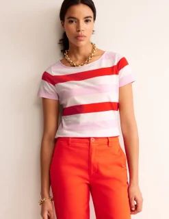 Oberteile | T-shirts & Tops | Boden Ella Bretonshirt mit kurzen Ärmeln-Rosa, Rot Rosa,Rot