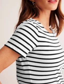 Oberteile | T-shirts & Tops | Boden Ella Bretonshirt mit kurzen Ärmeln-Naturweiß, Schwarz Naturweiß,Schwarz
