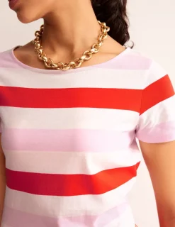 Oberteile | T-shirts & Tops | Boden Ella Bretonshirt mit kurzen Ärmeln-Rosa, Rot Rosa,Rot