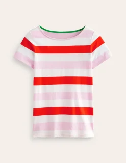 Oberteile | T-shirts & Tops | Boden Ella Bretonshirt mit kurzen Ärmeln-Rosa, Rot Rosa,Rot