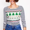Oberteile | T-shirts & Tops | Boden Ella Breton-Shirt mit langen Ärmeln-Naturweiß, Marineblau, Falalala Naturweiß,Marineblau,Falalala