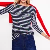 Oberteile | T-shirts & Tops | Boden Ella Breton-Shirt mit langen Ärmeln-Marineblau, Holly Gestreift Marineblau,HollyGestreift