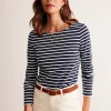 Oberteile | T-shirts & Tops | Boden Ella Breton-Shirt mit langen Ärmeln-Marineblau, Naturweiß Marineblau,Naturweiß