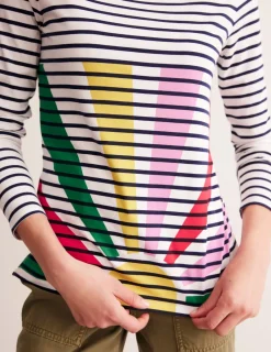 Oberteile | T-shirts & Tops | Boden Ella Breton-Shirt mit langen Ärmeln-Bunt, Motiv Sunshine Pop Bunt,MotivSunshinePop