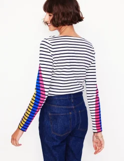 Oberteile | T-shirts & Tops | Boden Ella Breton-Shirt mit langen Ärmeln-Bretonshirt mit Regenbogen BretonshirtmitRegenbogen