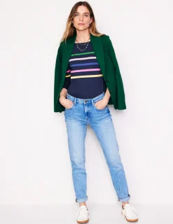 Oberteile | T-shirts & Tops | Boden Ella Breton-Shirt mit langen Ärmeln-Aristocratic Blue Stamp Floral AristocraticBlueStampFloral