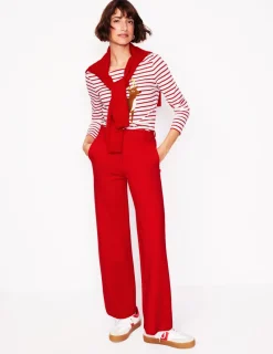 Oberteile | T-shirts & Tops | Boden Ella Breton-Shirt mit langen Ärmeln-Rot, Rentier Gestreift Rot,RentierGestreift