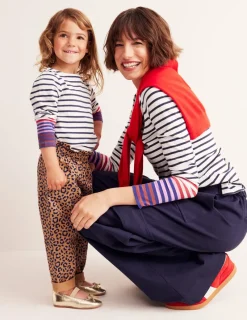 Oberteile | T-shirts & Tops | Boden Ella Breton-Shirt mit langen Ärmeln-Naturweiß, Französisches Marineblau Bunte Manschetten Naturweiß,FranzösischesMarineblauBunteManschetten