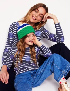 Oberteile | T-shirts & Tops | Boden Ella Breton-Shirt mit langen Ärmeln-Marineblau, Naturweiß, Blaue Punkte Marineblau,Naturweiß,BlauePunkte