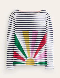 Oberteile | T-shirts & Tops | Boden Ella Breton-Shirt mit langen Ärmeln-Bunt, Motiv Sunshine Pop Bunt,MotivSunshinePop