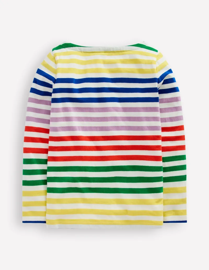 Oberteile & T-shirts | Boden Ella Lustiges Breton-Ackerbohnengrün/Pink, Gestreift Ackerbohnengrün/Pink,Gestreift