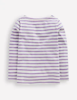 Oberteile & T-shirts | Boden Ella Lustiges Breton-Naturweiß/Asternlila Streifen Naturweiß/AsternlilaStreifen