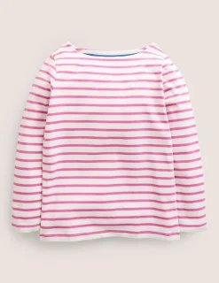 Oberteile & T-shirts | Boden Ella Lustiges Breton- Rosarot/Naturweiß