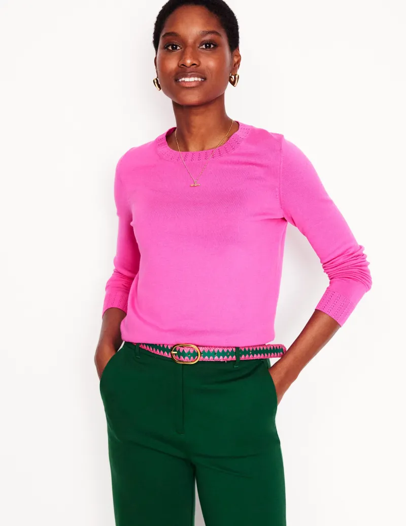 Pullover & Strickjacken | Boden Emilia Baumwollpullover mit Rundhalsausschnitt- ROSA