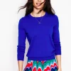 Pullover & Strickjacken | Boden Emilia Baumwollpullover mit Rundhalsausschnitt- Blau